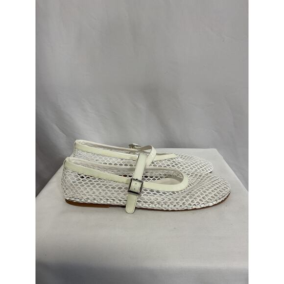 Tony Bianco 'Mia' White Patent Leather & Mesh Flats Size 9.5 - Picture 4 of 6